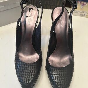 Black Heel strapped Nine West 4 inch heels